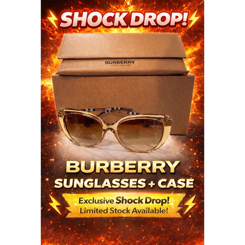 💥#21 SHOCK DROP Burberry Nova Check Sunglasses*New in box